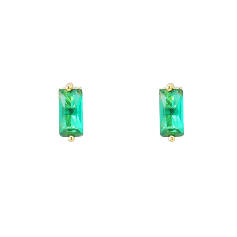 Green Crystal Studs