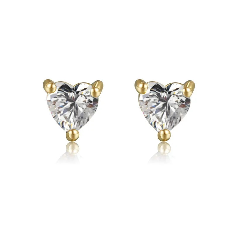Crystal Heart Studs